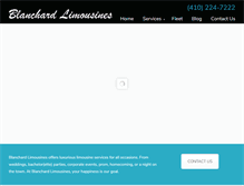 Tablet Screenshot of blanchardlimo.com